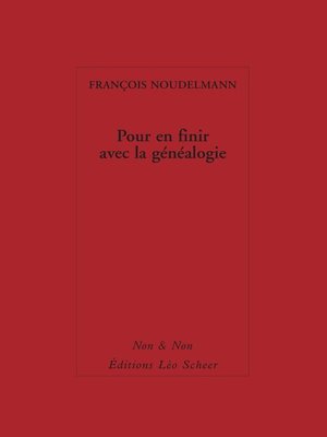 cover image of Pour en finir avec la généalogie